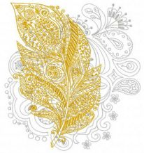 Feather 3 embroidery design
