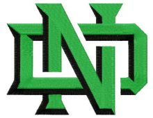 North Dakota Varsity Athletics logo embroidery design