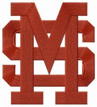 Mississippi State Bulldogs alternative logo embroidery design