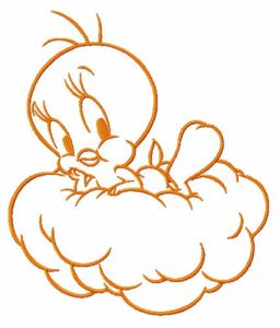 Resting on cloud embroidery design