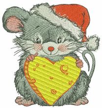 Happy mousekin embroidery design