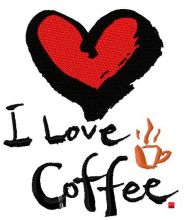 I love coffee 2 embroidery design