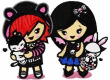 Ivie and Demi embroidery design