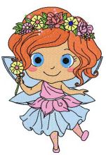 Summer fairy embroidery design