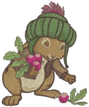Happy bunny embroidery design