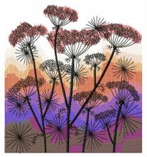 Heracleum embroidery design