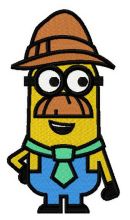 Minion in Tyrolean hat embroidery design
