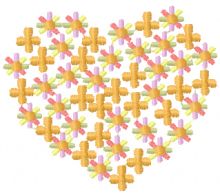 Happy Heart embroidery design