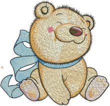 Bear toy embroidery design