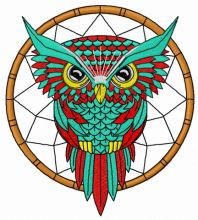 Owl dreamcatcher 2 embroidery design