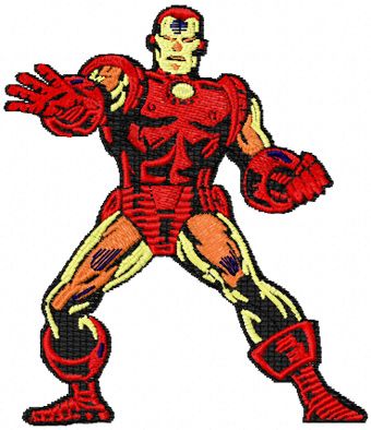 Iron Man 1 machine embroidery design