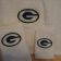 Green Bay Packers Logo on white embroidered towel