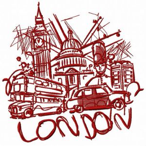 London 9 embroidery design