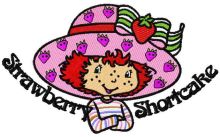 Strawberry Shortcake happy embroidery design