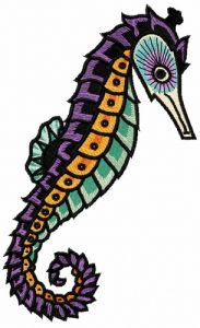Sea horse 5 embroidery design