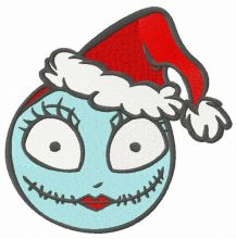 Sally in Santa hat embroidery design