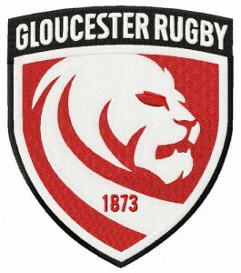 Gloucester Rugby logo embroidery design