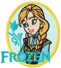 Anna badge embroidery design