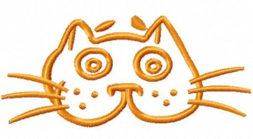 Muzzle bored cat free embroidery design