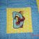 Tigger letter D design on quilt embroidered