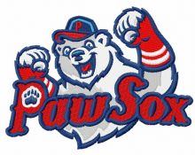 Pawtucket Red Sox logo embroidery design