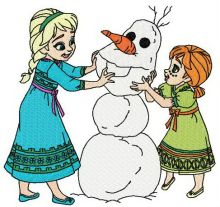 Making snowman embroidery design