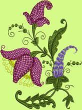 Fantasy Flowers embroidery design