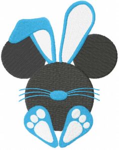 Happy easter baby mickey embroidery design