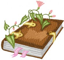 Magic book embroidery design