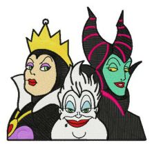 Devil trio embroidery design