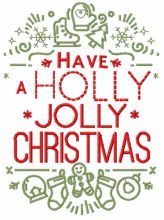 Have a Holly Jolly Christmas 2 embroidery design
