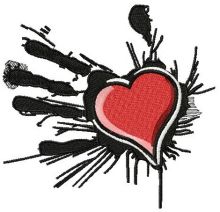 Heart in the palm of your hand 2 embroidery design