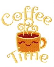 Coffee time 4 embroidery design