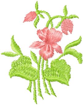 Free machine embroidery flowers