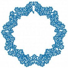 Blue frame embroidery design