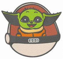 Baby Yoda embroidery design
