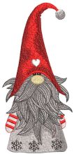 Christmas dwarf embroidery design