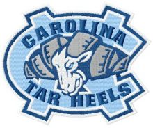 North Carolina Tar Heels alternative logo embroidery design