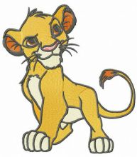 Young Simba embroidery design