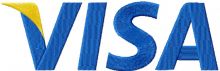 ViSA payment system logo embroidery design
