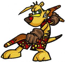 TY the Tasmanian Tiger embroidery design