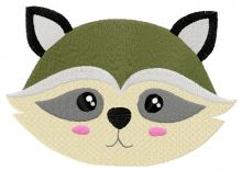 Curious raccoon 2 embroidery design