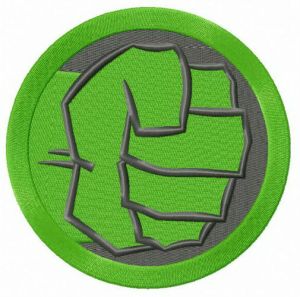Hulk's fist embroidery design
