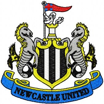 Newcastle United logo machine embroidery design