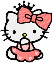 Hello Kitty Little Princess embroidery design