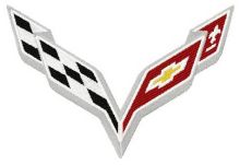 Chevrolet racing embroidery design