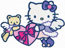 Hello Kitty Snow Angel embroidery design