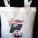 Shopping bag woman and wine cup free design