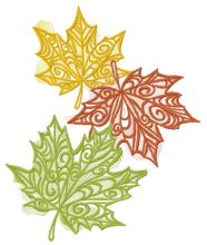 Maple leaves 5 embroidery design