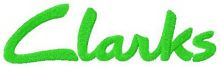 Clarks logo embroidery design